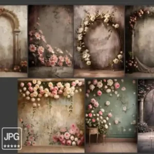 Best Floral Digital Backdrop Collection for Photoshop by Camegraphy