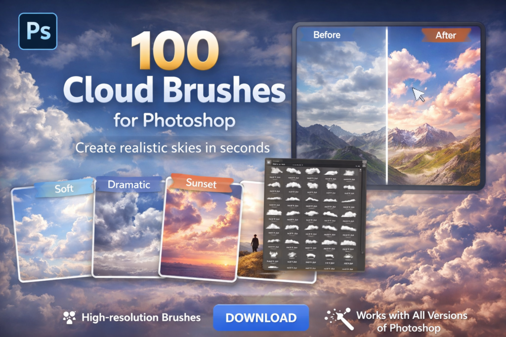 Cloud Brushes for Photoshop