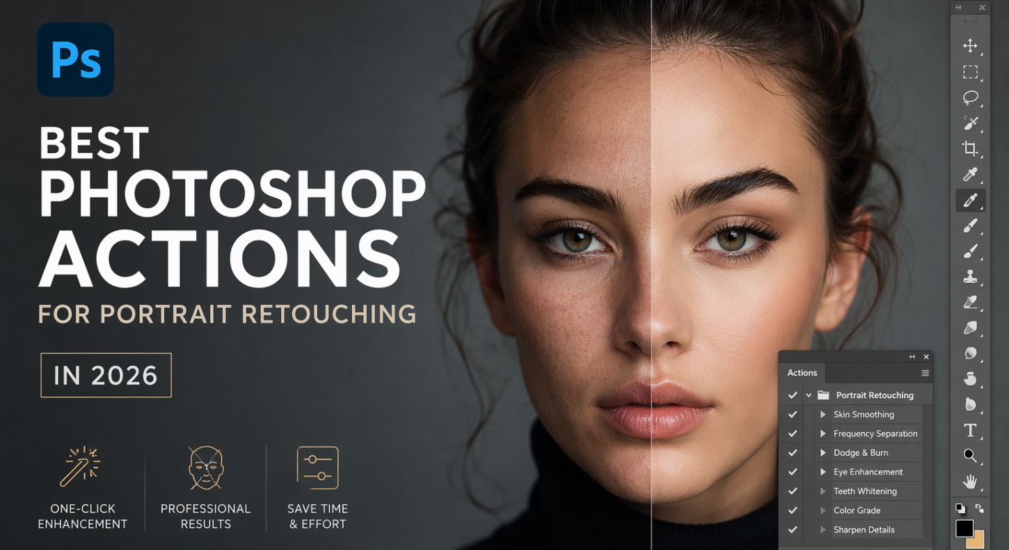 best photoshop actions for portrait retouching 2026