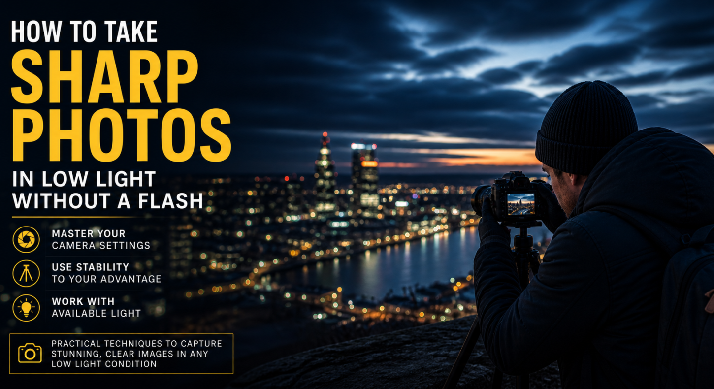 how to take sharp photos in low light without a flash